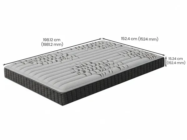Memory Foam Queen Bed Mattress (78 x 60 x 6 inches)